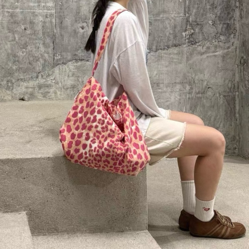 Pink Leopard Print Tote Bag